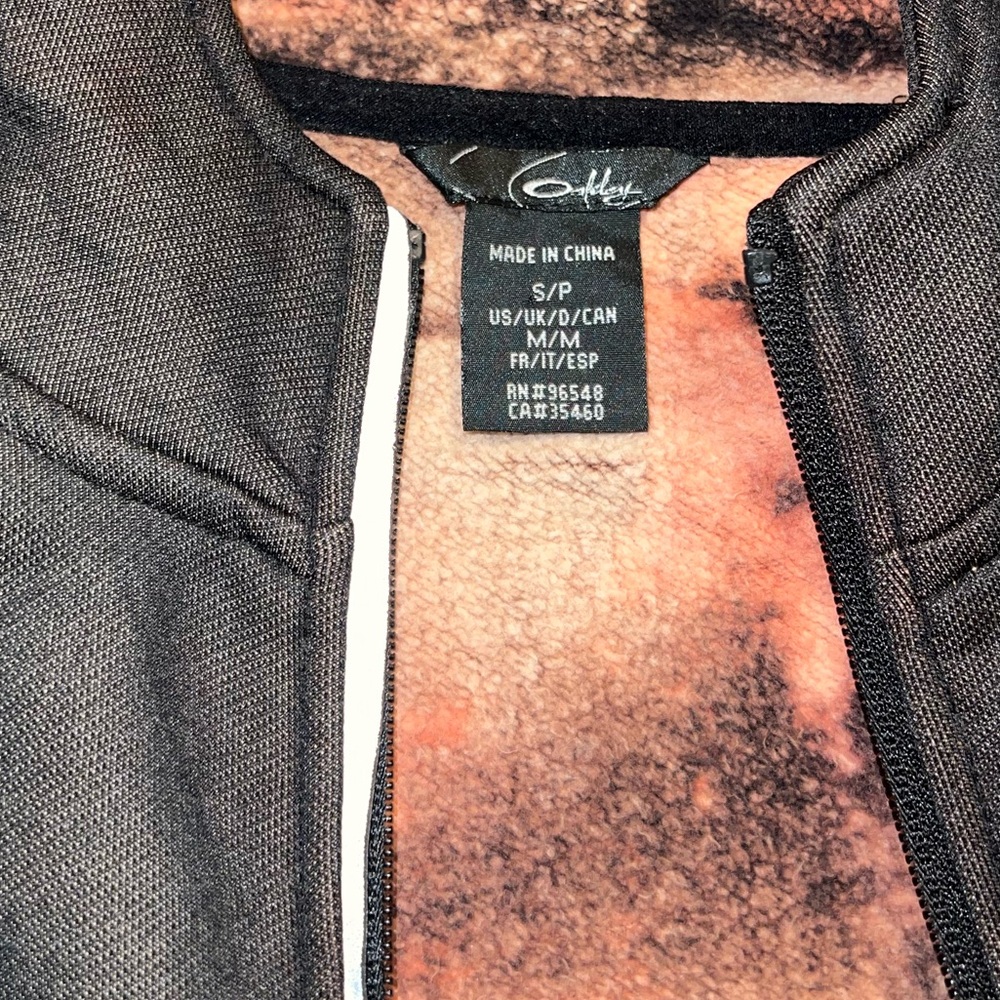 Oakley Black Long Sleeve Outdoor Active Silver Zip Up Hooded Jacket Size S - Picture 10 of 11